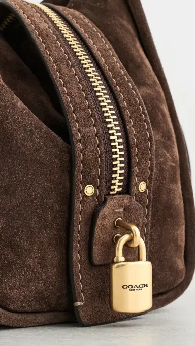 Coach Suede Rogue Shoulder Bag Dark Chocolate One Size | Thumbnail 5 Coach Suede Rogue Shoulder Bag Dark Chocolate One Size | Thumbnail 5