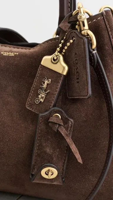 Coach Suede Rogue Shoulder Bag Dark Chocolate One Size | Thumbnail 6 Coach Suede Rogue Shoulder Bag Dark Chocolate One Size | Thumbnail 6