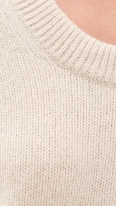 White + Warren Featherweight Cashmere coop Tee Natural Heather | Thumbnail 6 White + Warren Featherweight Cashmere coop Tee Natural Heather | Thumbnail 6
