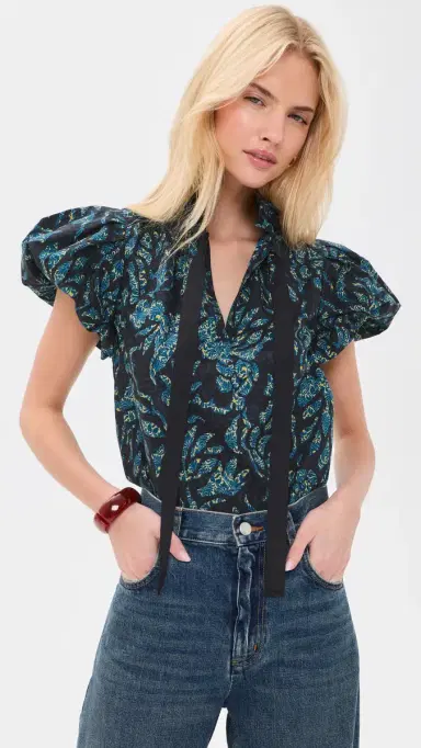Ulla Johnson Estela Short Sleeve Cotton Top | Thumbnail 2 Ulla Johnson Estela Short Sleeve Cotton Top | Thumbnail 2