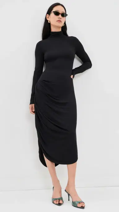 Proenza Schouler White Label Imogen Dress In oft Jersey Black | Thumbnail 5 Proenza Schouler White Label Imogen Dress In oft Jersey Black | Thumbnail 5