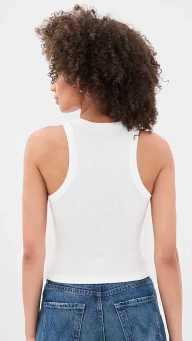 Marine Layer exi Rib Sun-In Crop Tank Top White | Thumbnail 3 Marine Layer exi Rib Sun-In Crop Tank Top White | Thumbnail 3