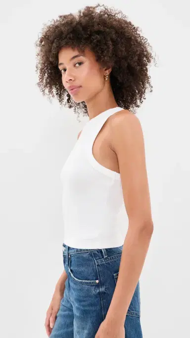 Marine Layer exi Rib Sun-In Crop Tank Top White | Thumbnail 4 Marine Layer exi Rib Sun-In Crop Tank Top White | Thumbnail 4