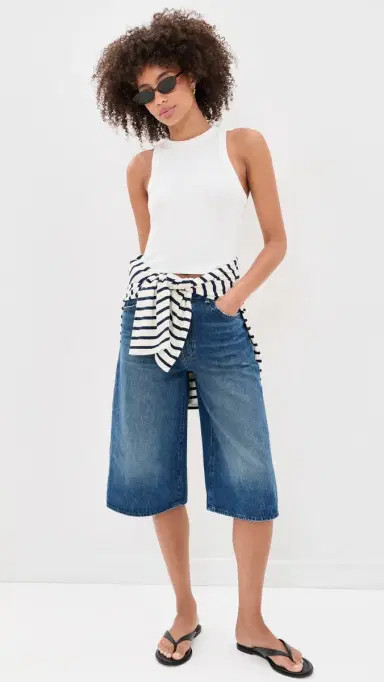 Marine Layer exi Rib Sun-In Crop Tank Top White | Thumbnail 5 Marine Layer exi Rib Sun-In Crop Tank Top White | Thumbnail 5