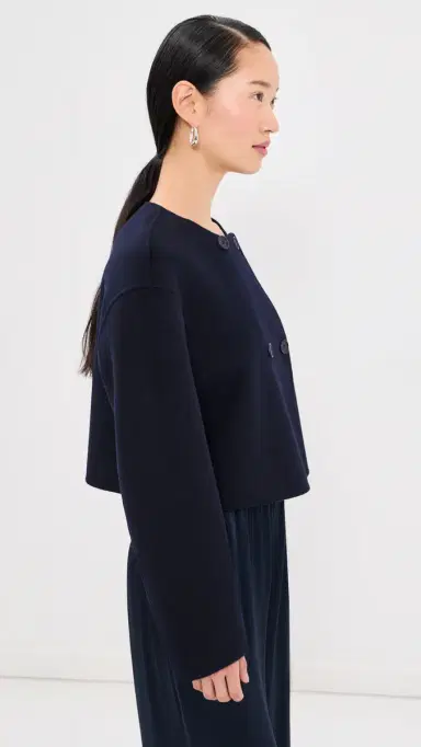 Sablyn Floren Cropped Double Breasted Jacket idnight Navy | Thumbnail 4 Sablyn Floren Cropped Double Breasted Jacket idnight Navy | Thumbnail 4