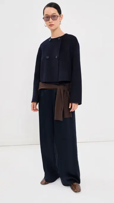 Sablyn Floren Cropped Double Breasted Jacket idnight Navy | Thumbnail 5 Sablyn Floren Cropped Double Breasted Jacket idnight Navy | Thumbnail 5