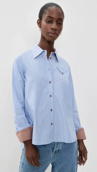 Baum und Pferdgarten Melinda Button Down Light Blue Stripe | Thumbnail 2 Baum und Pferdgarten Melinda Button Down Light Blue Stripe | Thumbnail 2
