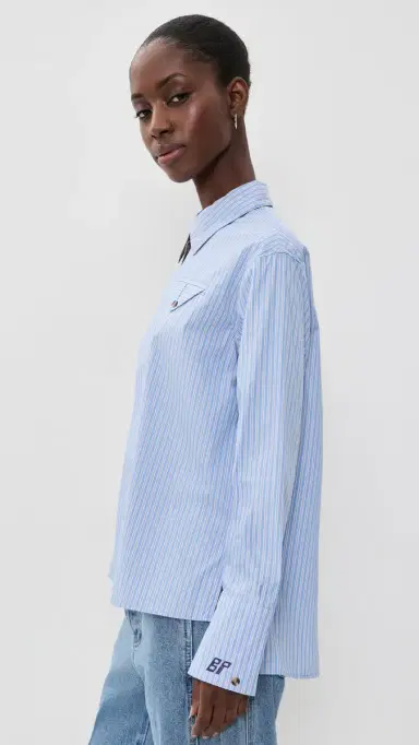 Baum und Pferdgarten Melinda Button Down Light Blue Stripe | Thumbnail 4 Baum und Pferdgarten Melinda Button Down Light Blue Stripe | Thumbnail 4
