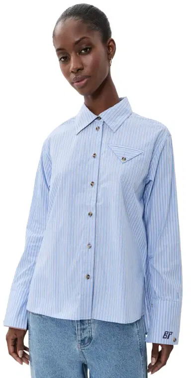 Baum und Pferdgarten Melinda Button Down Light Blue Stripe | Thumbnail 1 Baum und Pferdgarten Melinda Button Down Light Blue Stripe | Thumbnail 1
