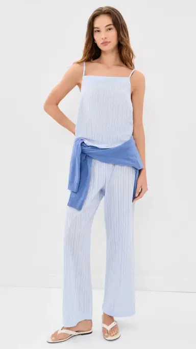 DONNI. The Eyelet Pop imple Crop Pants Cloud | Thumbnail 5 DONNI. The Eyelet Pop imple Crop Pants Cloud | Thumbnail 5