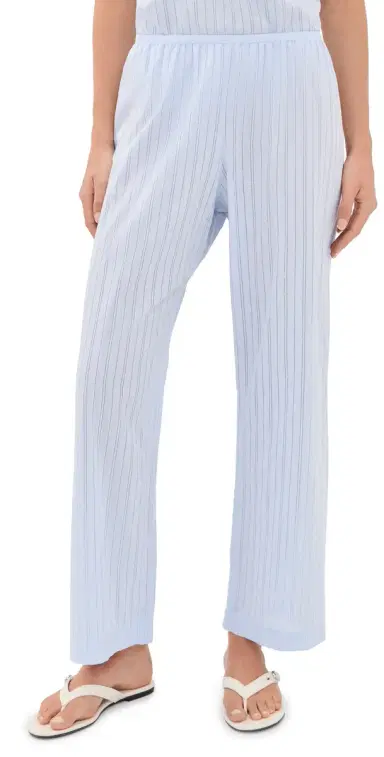 DONNI. The Eyelet Pop imple Crop Pants Cloud | Thumbnail 1 DONNI. The Eyelet Pop imple Crop Pants Cloud | Thumbnail 1