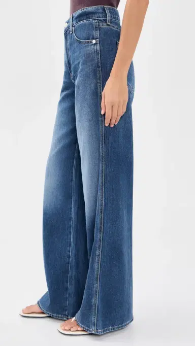 Veronica Beard Jean Kasey Wide Leg Jeans Bright Blue | Thumbnail 4 Veronica Beard Jean Kasey Wide Leg Jeans Bright Blue | Thumbnail 4