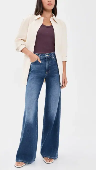 Veronica Beard Jean Kasey Wide Leg Jeans Bright Blue | Thumbnail 5 Veronica Beard Jean Kasey Wide Leg Jeans Bright Blue | Thumbnail 5