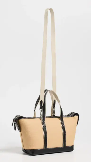 Polo Ralph Lauren Cotton Canvas Small Shopper Tote Porcelain/Black One Size | Thumbnail 4 Polo Ralph Lauren Cotton Canvas Small Shopper Tote Porcelain/Black One Size | Thumbnail 4
