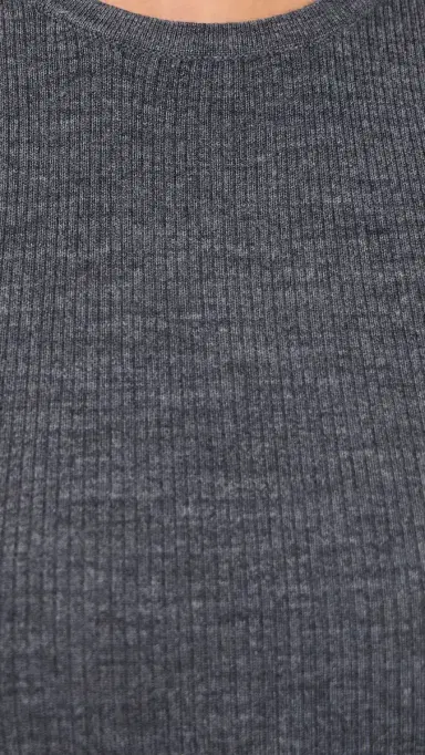 Tibi Feather Weight Ribbed Cut Out Tank Charcoal Grey | Thumbnail 5 Tibi Feather Weight Ribbed Cut Out Tank Charcoal Grey | Thumbnail 5