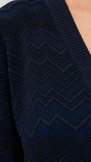 Missoni Cardigan Solid Navy Blue | Thumbnail 6 Missoni Cardigan Solid Navy Blue | Thumbnail 6