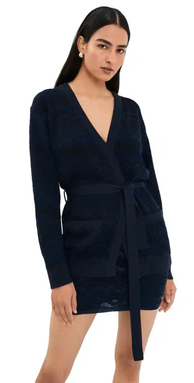 Missoni Cardigan Solid Navy Blue | Thumbnail 1 Missoni Cardigan Solid Navy Blue | Thumbnail 1