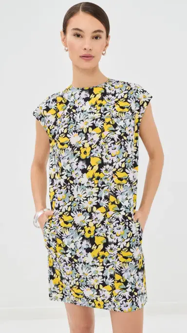 Marni Pop Flowers Mini Dress Maize | Thumbnail 2 Marni Pop Flowers Mini Dress Maize | Thumbnail 2