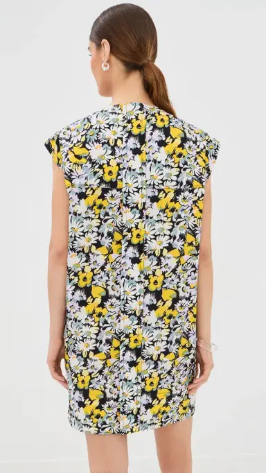Marni Pop Flowers Mini Dress Maize | Thumbnail 3 Marni Pop Flowers Mini Dress Maize | Thumbnail 3