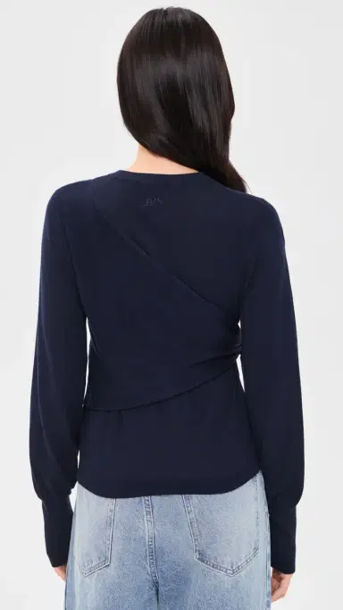 Damson Madder Venna Wrap Cardigan Navy | Thumbnail 3 Damson Madder Venna Wrap Cardigan Navy | Thumbnail 3