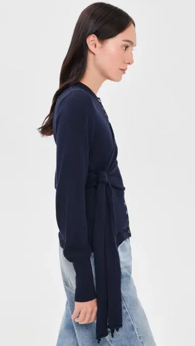 Damson Madder Venna Wrap Cardigan Navy | Thumbnail 4 Damson Madder Venna Wrap Cardigan Navy | Thumbnail 4