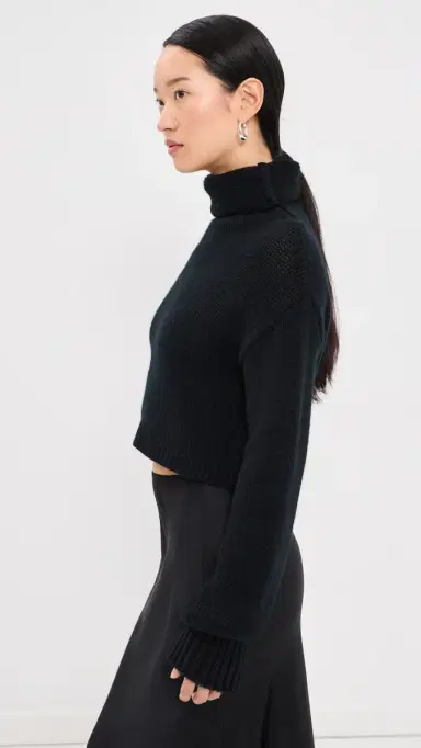 Sablyn Cropped Cashmere Turtleneck Sweater Black | Thumbnail 4 Sablyn Cropped Cashmere Turtleneck Sweater Black | Thumbnail 4