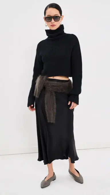 Sablyn Cropped Cashmere Turtleneck Sweater Black | Thumbnail 5 Sablyn Cropped Cashmere Turtleneck Sweater Black | Thumbnail 5