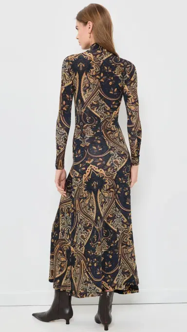 Ulla Johnson Ida Long Sleeve Jersey Dress Twilight aisley | Thumbnail 3 Ulla Johnson Ida Long Sleeve Jersey Dress Twilight aisley | Thumbnail 3