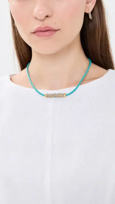 Elizabeth Cole Vivi Necklace Turquoise One Size | Thumbnail 3 Elizabeth Cole Vivi Necklace Turquoise One Size | Thumbnail 3