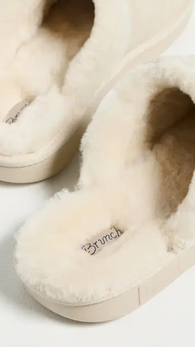 Brunch Essential Suede Shearling Slippers Beige | Thumbnail 4 Brunch Essential Suede Shearling Slippers Beige | Thumbnail 4