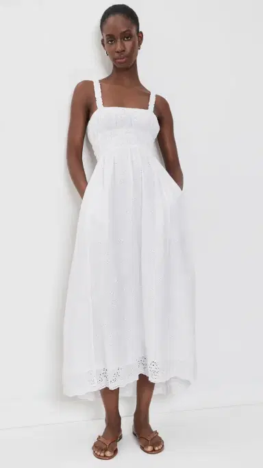 La Maregold June Midi Dress Cloud White Voile hiftly | Thumbnail 2 La Maregold June Midi Dress Cloud White Voile hiftly | Thumbnail 2