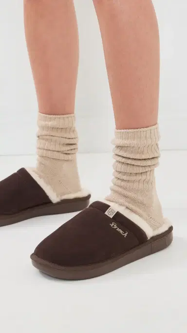 Brunch Essential Suede Shearling Slippers Brown | Thumbnail 3 Brunch Essential Suede Shearling Slippers Brown | Thumbnail 3