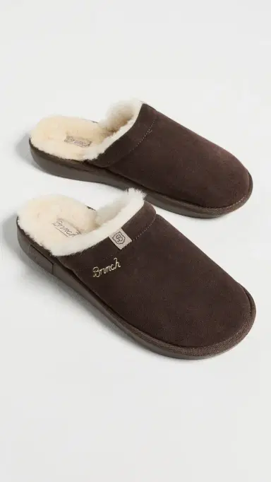 Brunch Essential Suede Shearling Slippers Brown | Thumbnail 5 Brunch Essential Suede Shearling Slippers Brown | Thumbnail 5