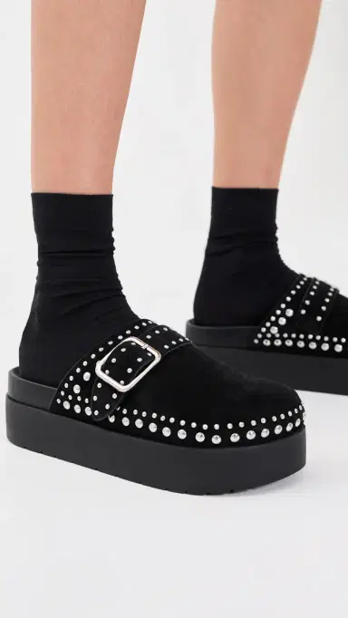 Free People Cayatana Suede Studded Mules Black Suede | Thumbnail 3 Free People Cayatana Suede Studded Mules Black Suede | Thumbnail 3