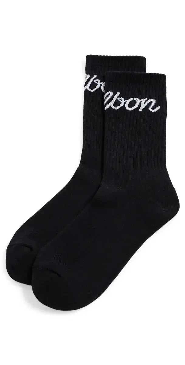 Bon Script Crew Socks Black One Size Bon Script Crew Socks Black One Size