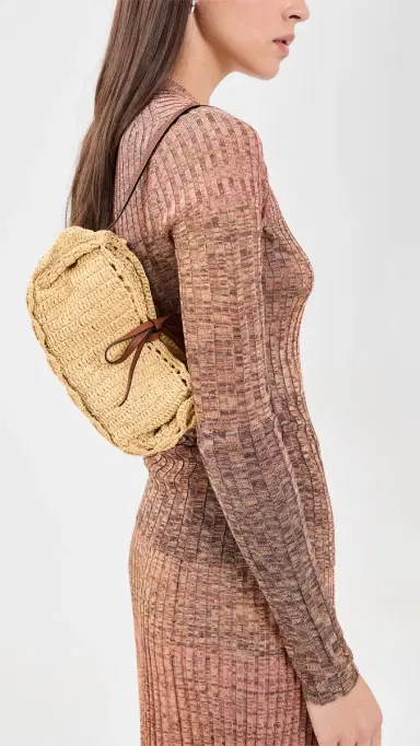 Ulla Johnson Marina Raffia Scallop Shoulder Bag Natural One Size | Thumbnail 3 Ulla Johnson Marina Raffia Scallop Shoulder Bag Natural One Size | Thumbnail 3