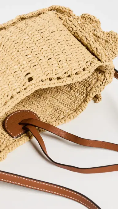 Ulla Johnson Marina Raffia Scallop Shoulder Bag Natural One Size | Thumbnail 6 Ulla Johnson Marina Raffia Scallop Shoulder Bag Natural One Size | Thumbnail 6
