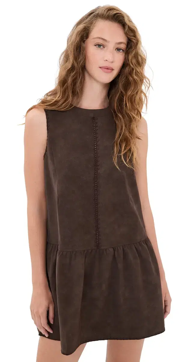 Pauline Mini Dress Dark Brown Pauline Mini Dress Dark Brown