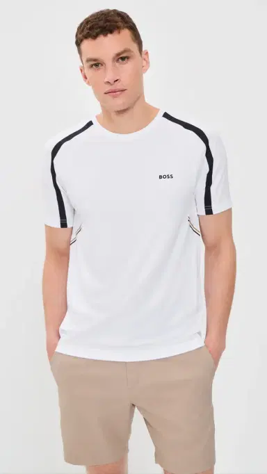 BOSS Active lim-Fit T-Shirt White | Thumbnail 2 BOSS Active lim-Fit T-Shirt White | Thumbnail 2
