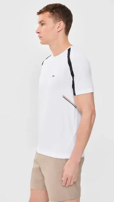 BOSS Active lim-Fit T-Shirt White | Thumbnail 4 BOSS Active lim-Fit T-Shirt White | Thumbnail 4