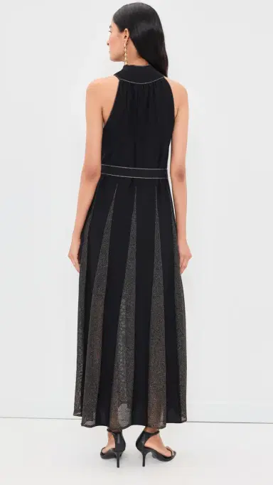 Zimmermann Valiant Metallic Halter Dress Black/Gold | Thumbnail 3 Zimmermann Valiant Metallic Halter Dress Black/Gold | Thumbnail 3