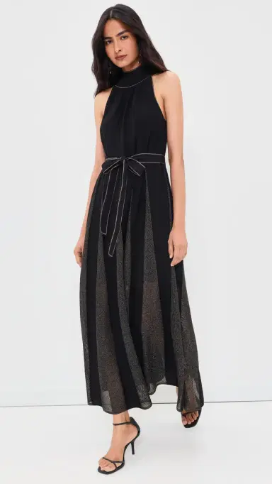 Zimmermann Valiant Metallic Halter Dress Black/Gold | Thumbnail 5 Zimmermann Valiant Metallic Halter Dress Black/Gold | Thumbnail 5