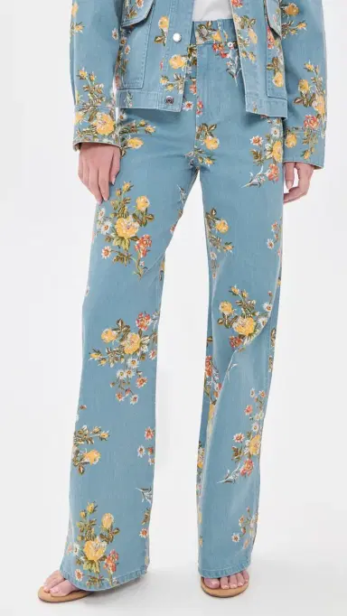 Veronica Beard Jean Taylor Wide Leg Jeans GARDEN BOUQUET | Thumbnail 2 Veronica Beard Jean Taylor Wide Leg Jeans GARDEN BOUQUET | Thumbnail 2