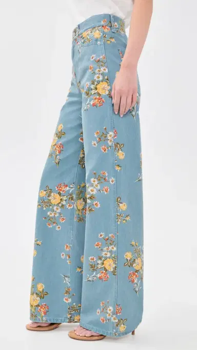 Veronica Beard Jean Taylor Wide Leg Jeans GARDEN BOUQUET | Thumbnail 4 Veronica Beard Jean Taylor Wide Leg Jeans GARDEN BOUQUET | Thumbnail 4