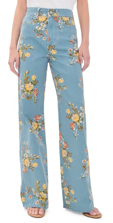 Veronica Beard Jean Taylor Wide Leg Jeans GARDEN BOUQUET | Thumbnail 1 Veronica Beard Jean Taylor Wide Leg Jeans GARDEN BOUQUET | Thumbnail 1