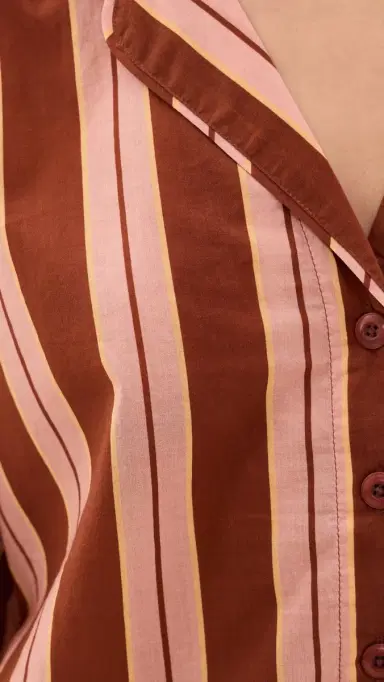 The Great. The Pajama Shirt Ganache Stripe | Thumbnail 6 The Great. The Pajama Shirt Ganache Stripe | Thumbnail 6
