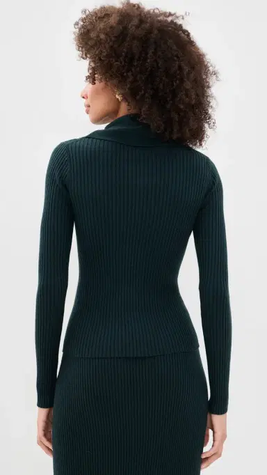 Zimmermann Valiant Scarf Pullover Bottle Green | Thumbnail 3 Zimmermann Valiant Scarf Pullover Bottle Green | Thumbnail 3