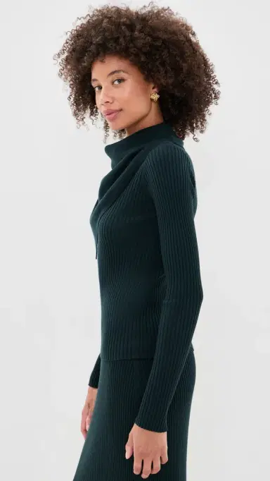 Zimmermann Valiant Scarf Pullover Bottle Green | Thumbnail 4 Zimmermann Valiant Scarf Pullover Bottle Green | Thumbnail 4