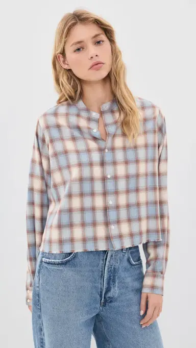 RE/DONE Bianca Shirt Bluebell Plaid | Thumbnail 2 RE/DONE Bianca Shirt Bluebell Plaid | Thumbnail 2