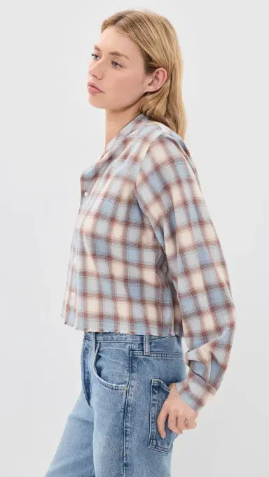 RE/DONE Bianca Shirt Bluebell Plaid | Thumbnail 4 RE/DONE Bianca Shirt Bluebell Plaid | Thumbnail 4